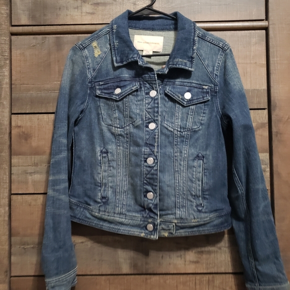 NEW Anthro Distressed Denim Jacket - Picture 2 of 12